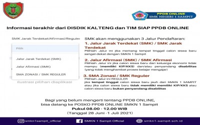 Informasi Jalur Pendafataran PPDB SMK N 1 Sampit